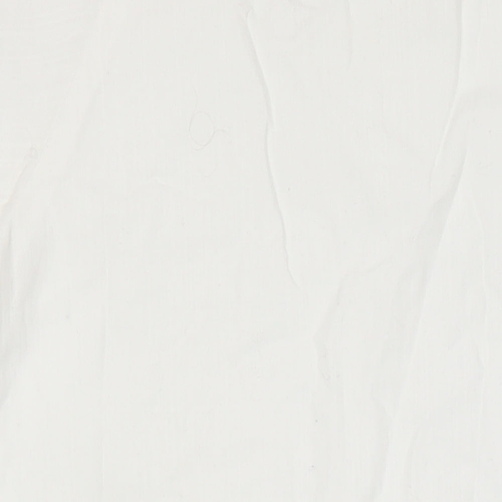 French Connection Womens White 100% Cotton Shift Size 8 Round Neck