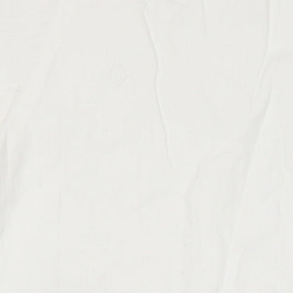 French Connection Womens White 100% Cotton Shift Size 8 Round Neck