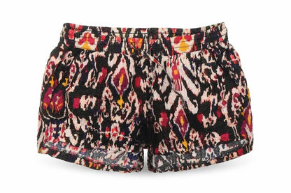 ANNA Womens Multicoloured Geometric Viscose Blend Basic Shorts Size S Regular