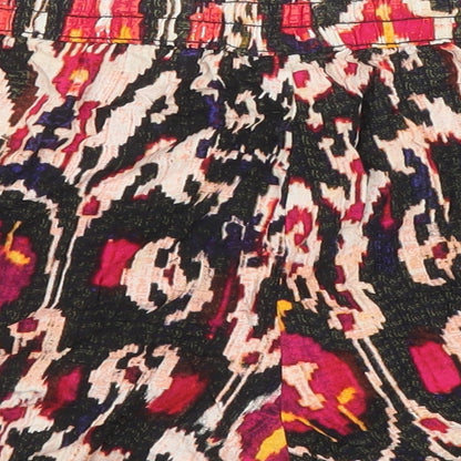 ANNA Womens Multicoloured Geometric Viscose Blend Basic Shorts Size S Regular
