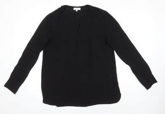 Womens UK Size 10 Warehouse Black Tunic Blouse