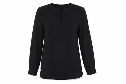 Womens UK Size 10 Warehouse Black Tunic Blouse