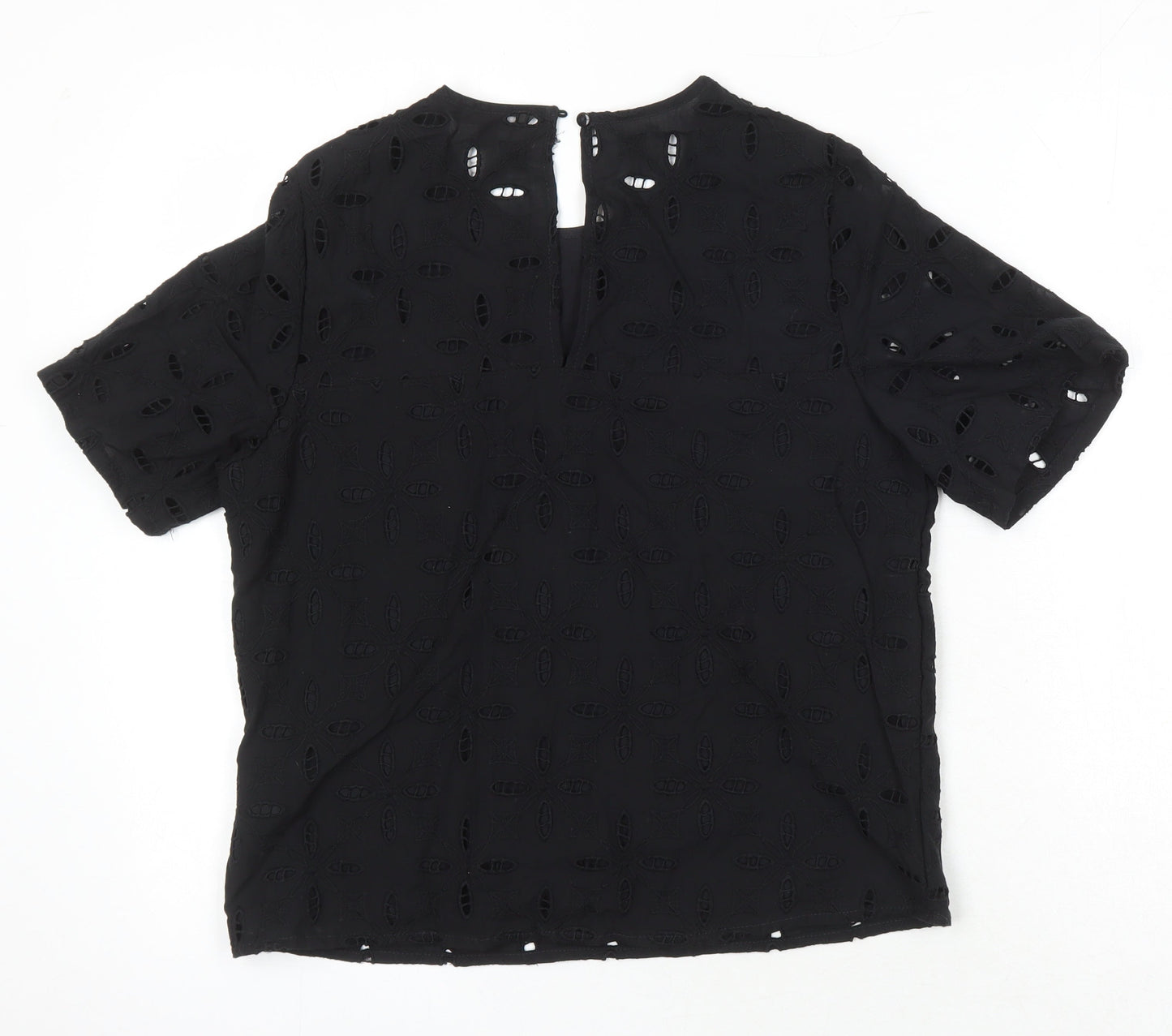 Womens UK Size 8 NEXT Black Tunic Blouse