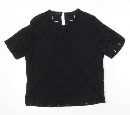 Womens UK Size 8 NEXT Black Tunic Blouse