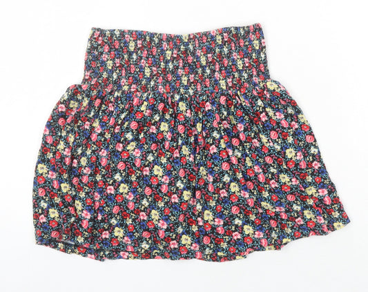 FOREVER 21 Womens Ivory Fair Isle Polyester Mini Skirt Size XS - Elasticated Waist