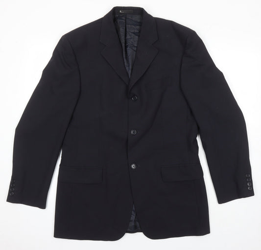 Mens UK Size 38 BHS Regular Black Suit Jacket