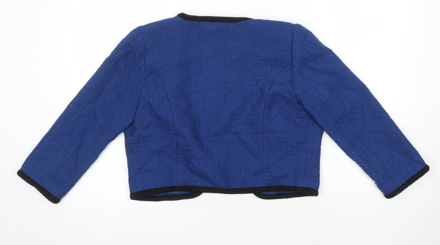 H&M Womens Blue Jacket Blazer Size 12