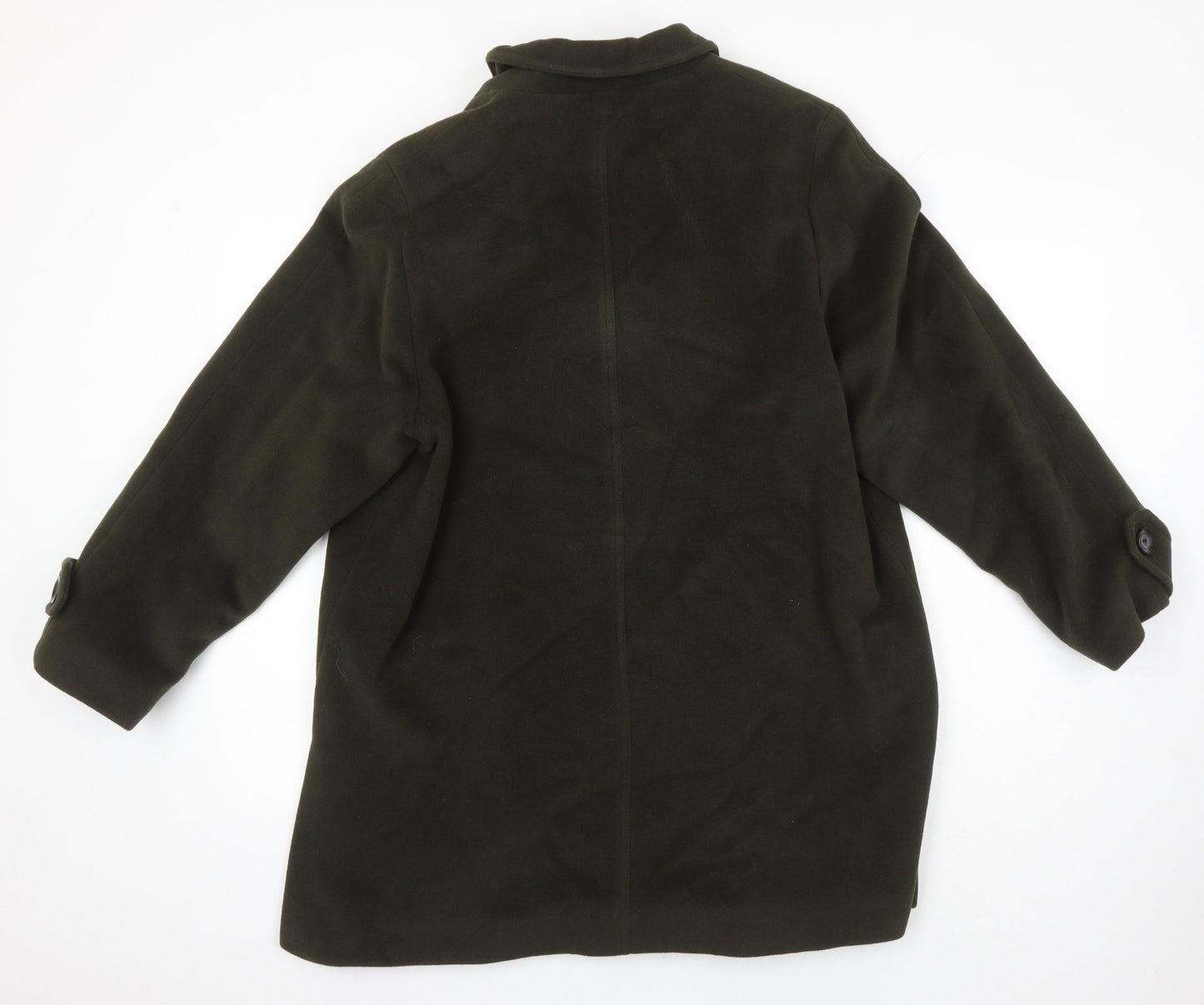 Minuet Womens Green Overcoat Coat Size 16