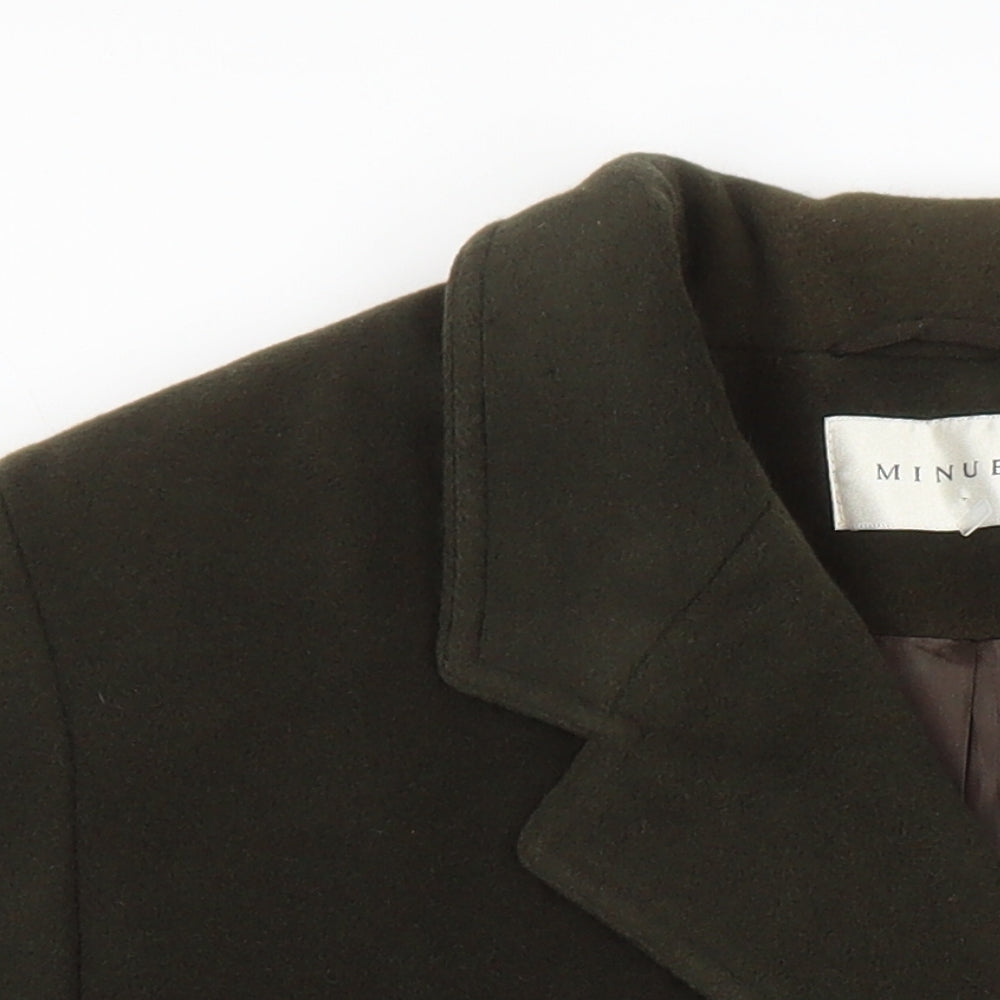 Minuet Womens Green Overcoat Coat Size 16