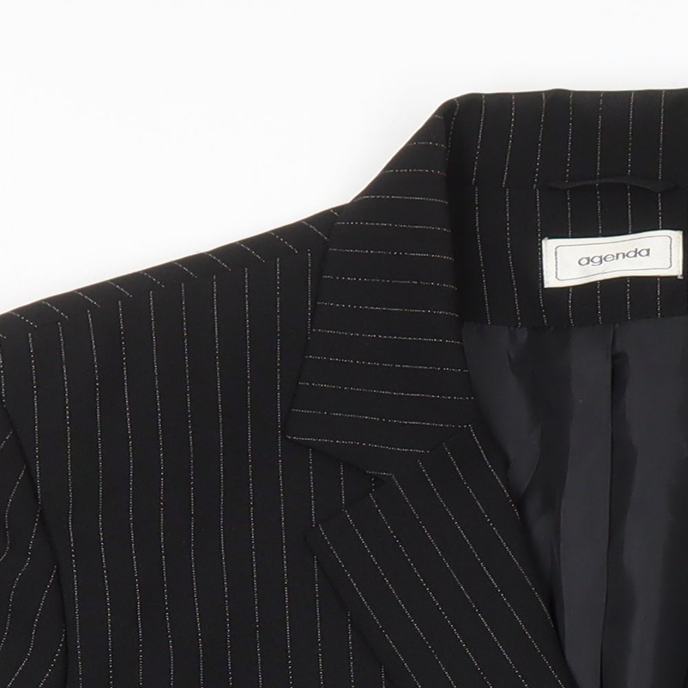 Womens UK Size 16 Agenda Black Jacket