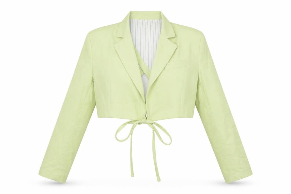 Womens UK Size L Bershka Green Jacket Blazer