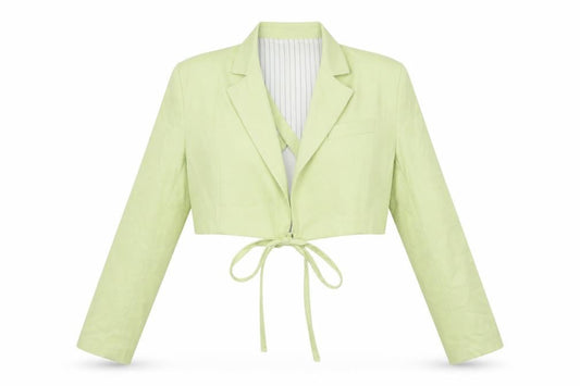 Womens UK Size L Bershka Green Jacket Blazer