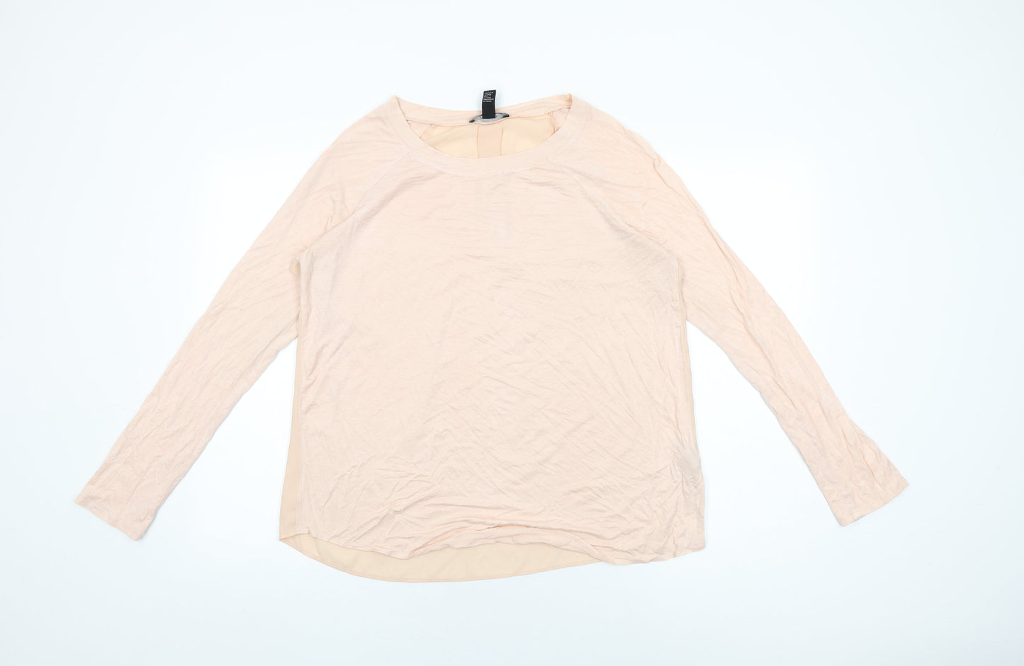 Womens UK Size L FOREVER 21 Pink Basic T-Shirt