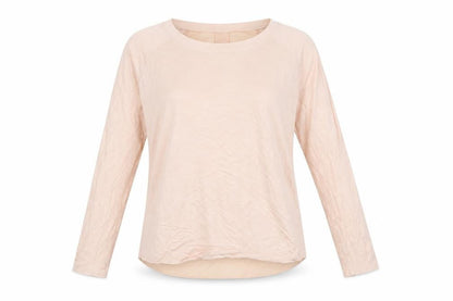 Forever 21 Womens Pink Polyester Basic T-Shirt Size L Round Neck