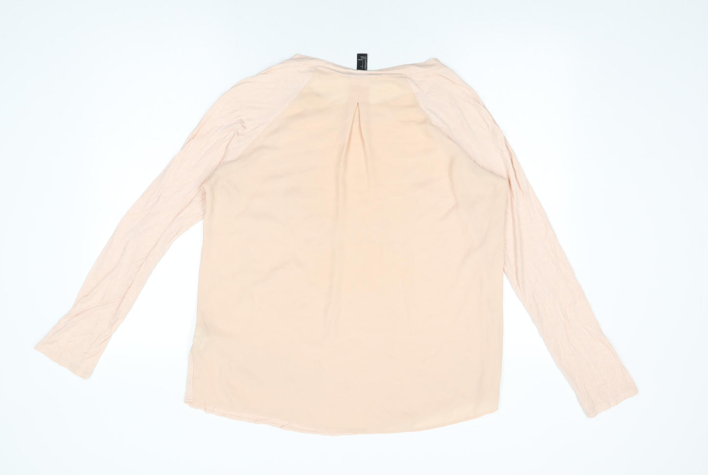 Womens UK Size L FOREVER 21 Pink Basic T-Shirt