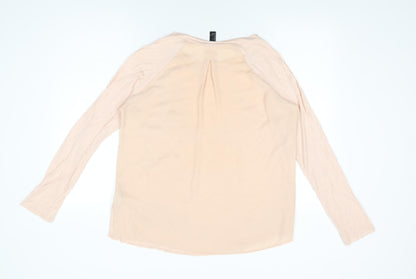 Womens UK Size L FOREVER 21 Pink Basic T-Shirt