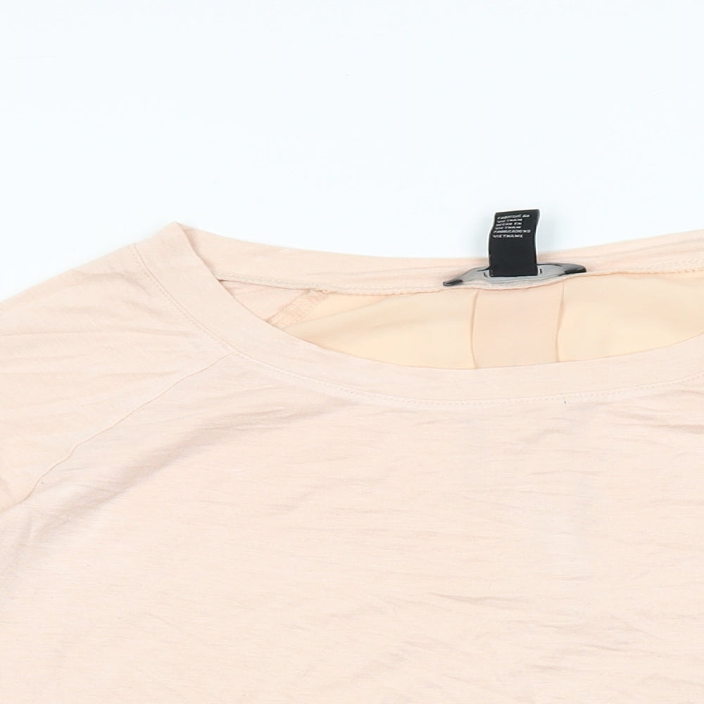 Womens UK Size L FOREVER 21 Pink Basic T-Shirt