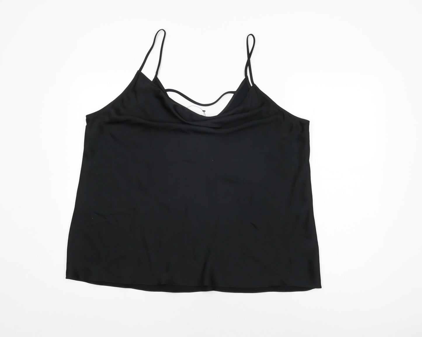 Womens UK Size 24 Marks and Spencer Black Camisole T-Shirt