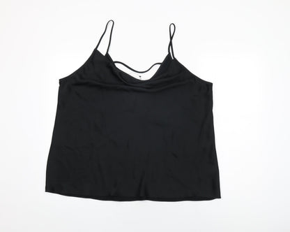Womens UK Size 24 Marks and Spencer Black Camisole T-Shirt