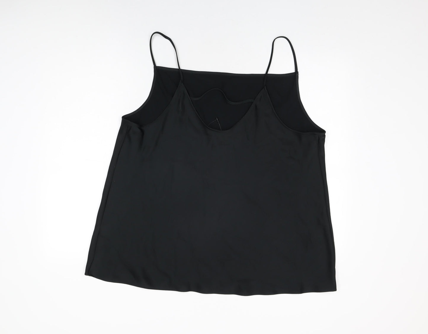 Womens UK Size 24 Marks and Spencer Black Camisole T-Shirt