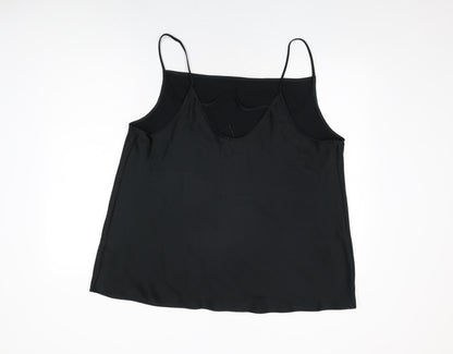Womens UK Size 24 Marks and Spencer Black Camisole T-Shirt