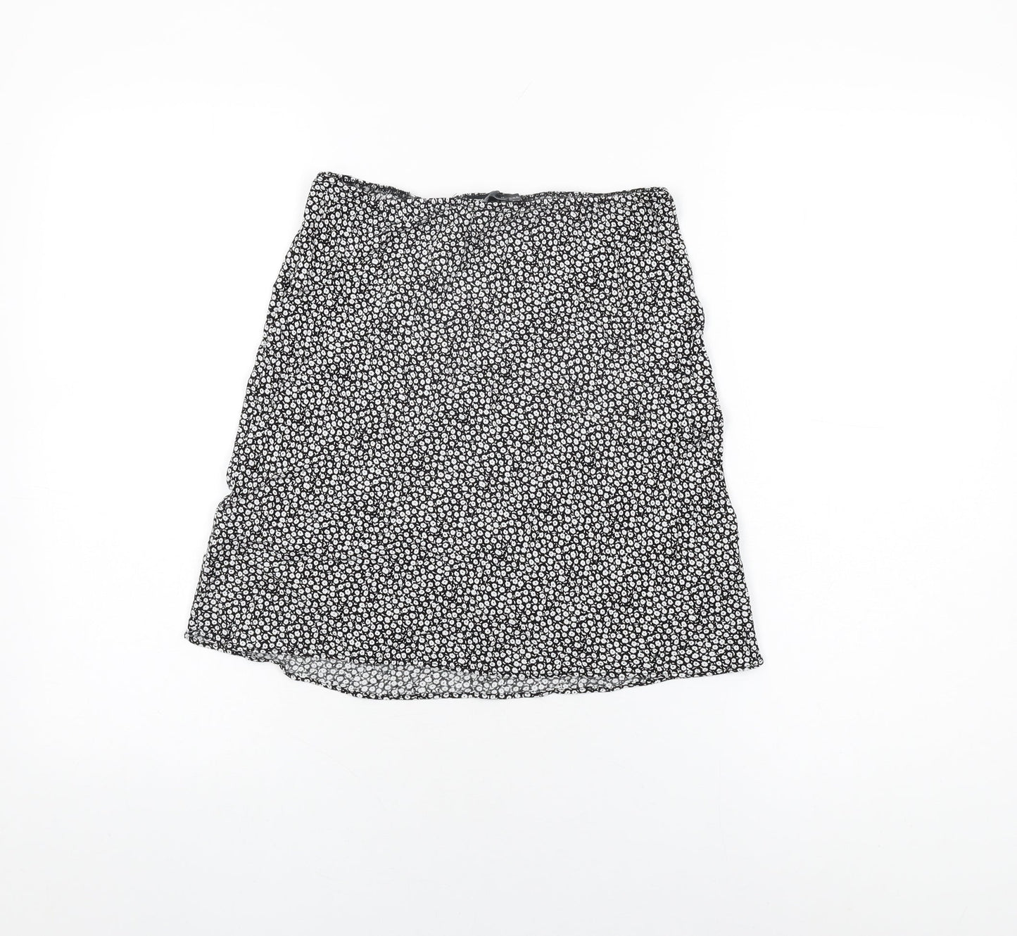 ASOS Womens Black Floral Viscose Mini Skirt Size 8