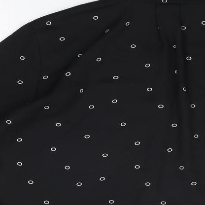 Womens UK Size 6 H&M Black Basic Button-Up