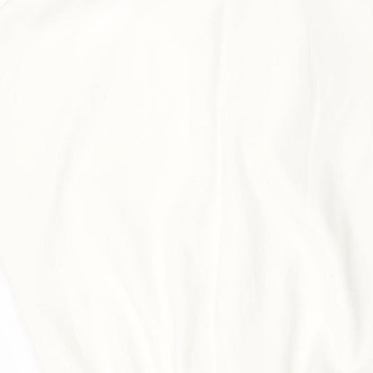 ASOS Womens White Polyester Shift Size 10 Collared Pullover