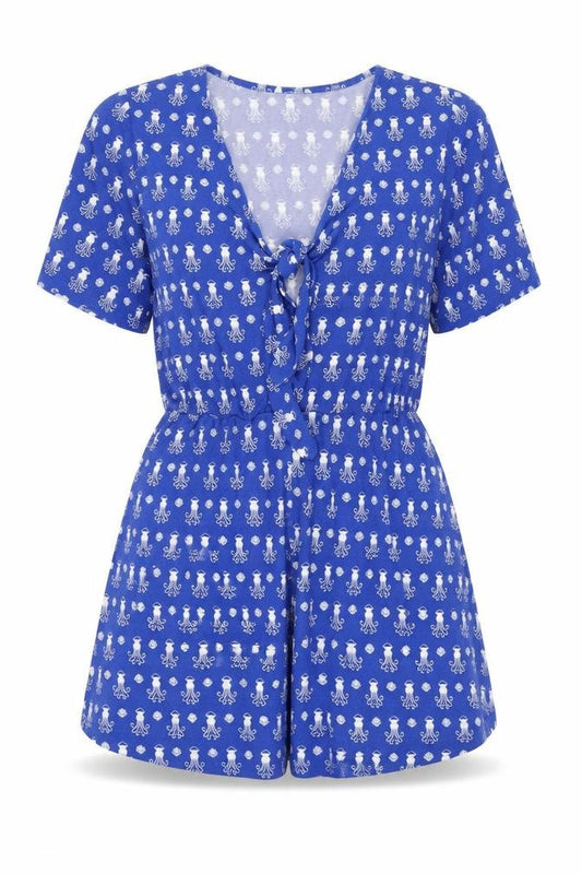 Womens UK Size M Monki One-Piece Blue Playsuit