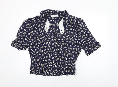 Womens UK Size 18 Berkertex Blue Basic Button-Up