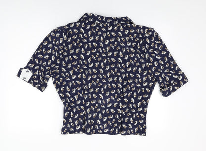 Womens UK Size 18 Berkertex Blue Basic Button-Up