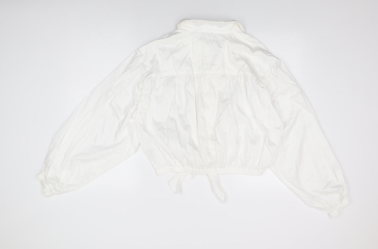 Womens UK Size 16 Topshop White Basic Button-Up