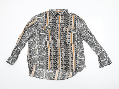 Womens UK Size 16 NEXT Multicoloured Basic Button-Up