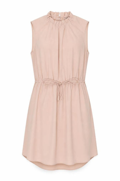 H&M Womens Pink Polyester Shift Size 12 Round Neck Button