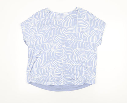 Womens UK Size 14 Marks and Spencer Blue Basic Blouse