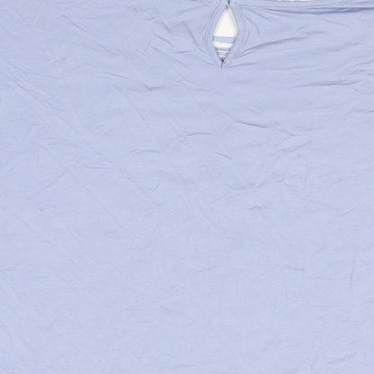 Womens UK Size 14 Marks and Spencer Blue Basic Blouse