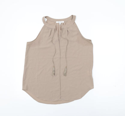 Womens UK Size M Rose + Olive Beige Basic T-Shirt