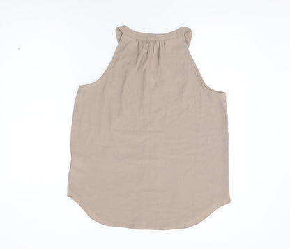 Womens UK Size M Rose + Olive Beige Basic T-Shirt