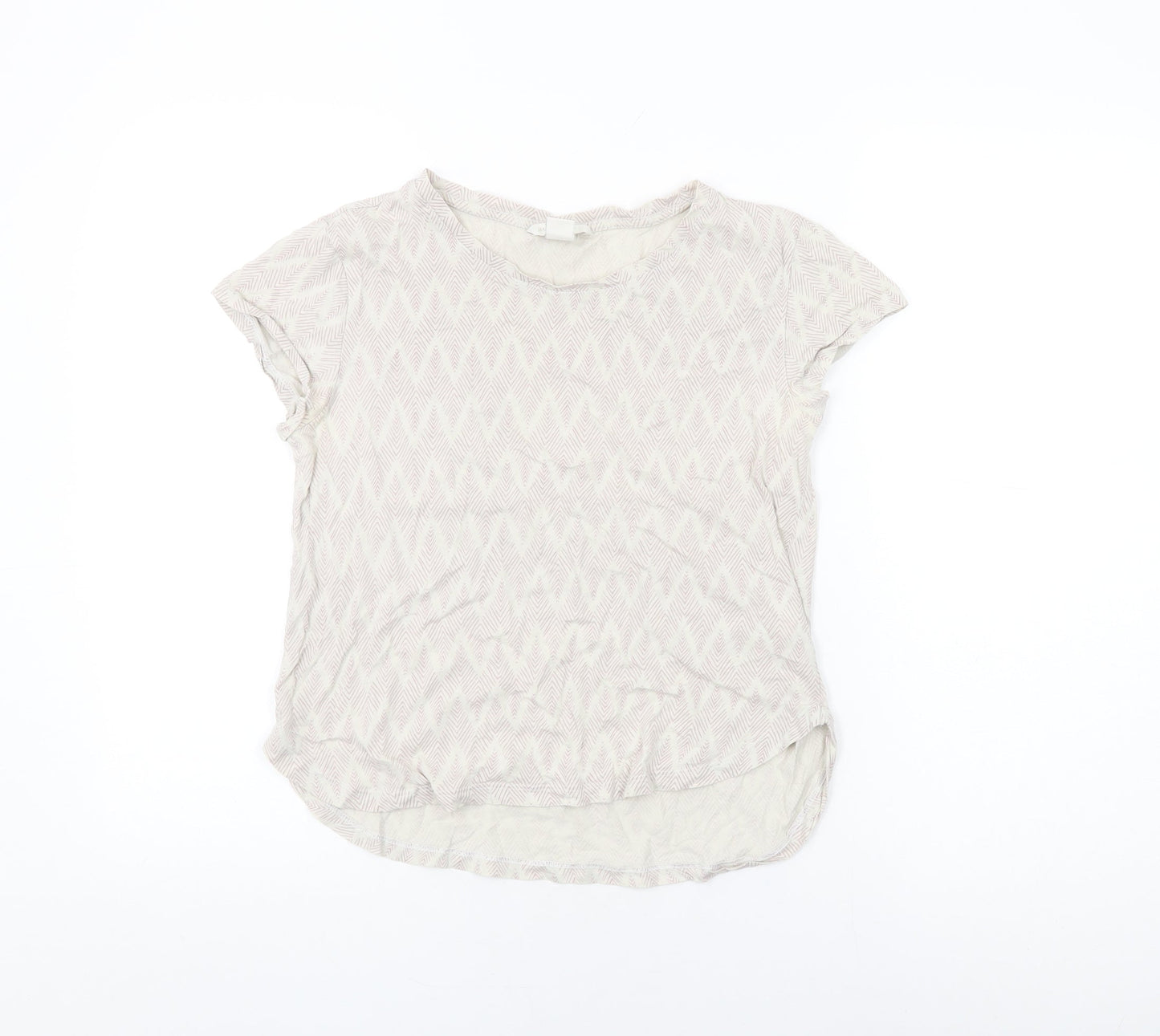 Womens UK Size XS H&M White Basic T-Shirt