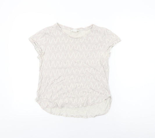 Womens UK Size XS H&M White Basic T-Shirt