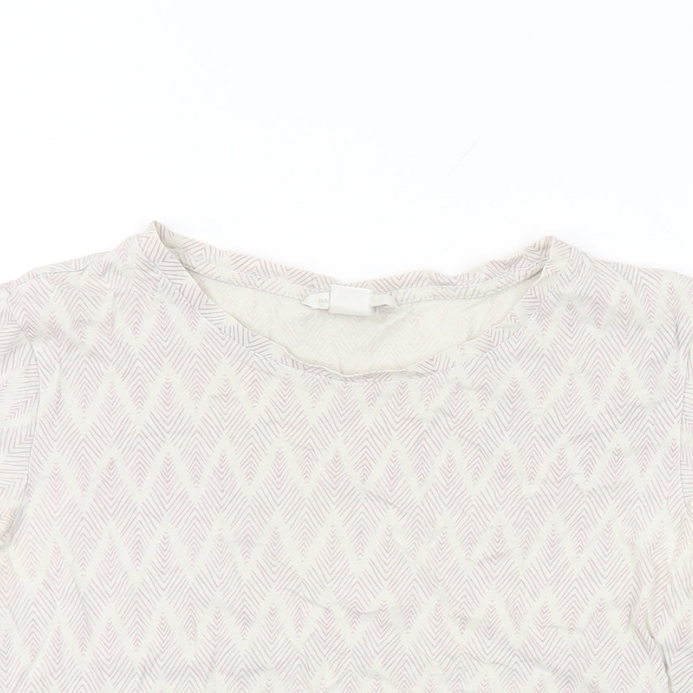 Womens UK Size XS H&M White Basic T-Shirt
