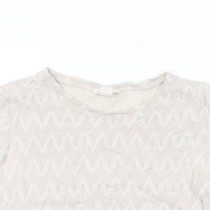 Womens UK Size XS H&M White Basic T-Shirt