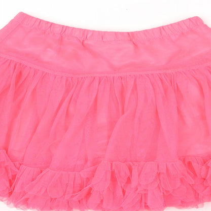 Nula Bug Girls Pink Polyester Skater Skirt Size 6 Years Regular Pull On