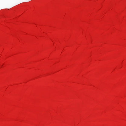 Womens UK Size S Zara Red Basic Blouse
