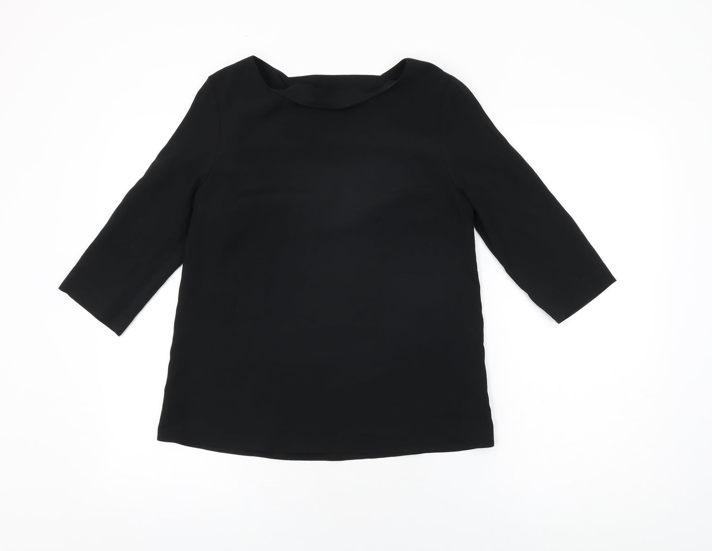 Womens UK Size 8 Topshop Black Basic Blouse
