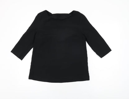 Womens UK Size 8 Topshop Black Basic Blouse