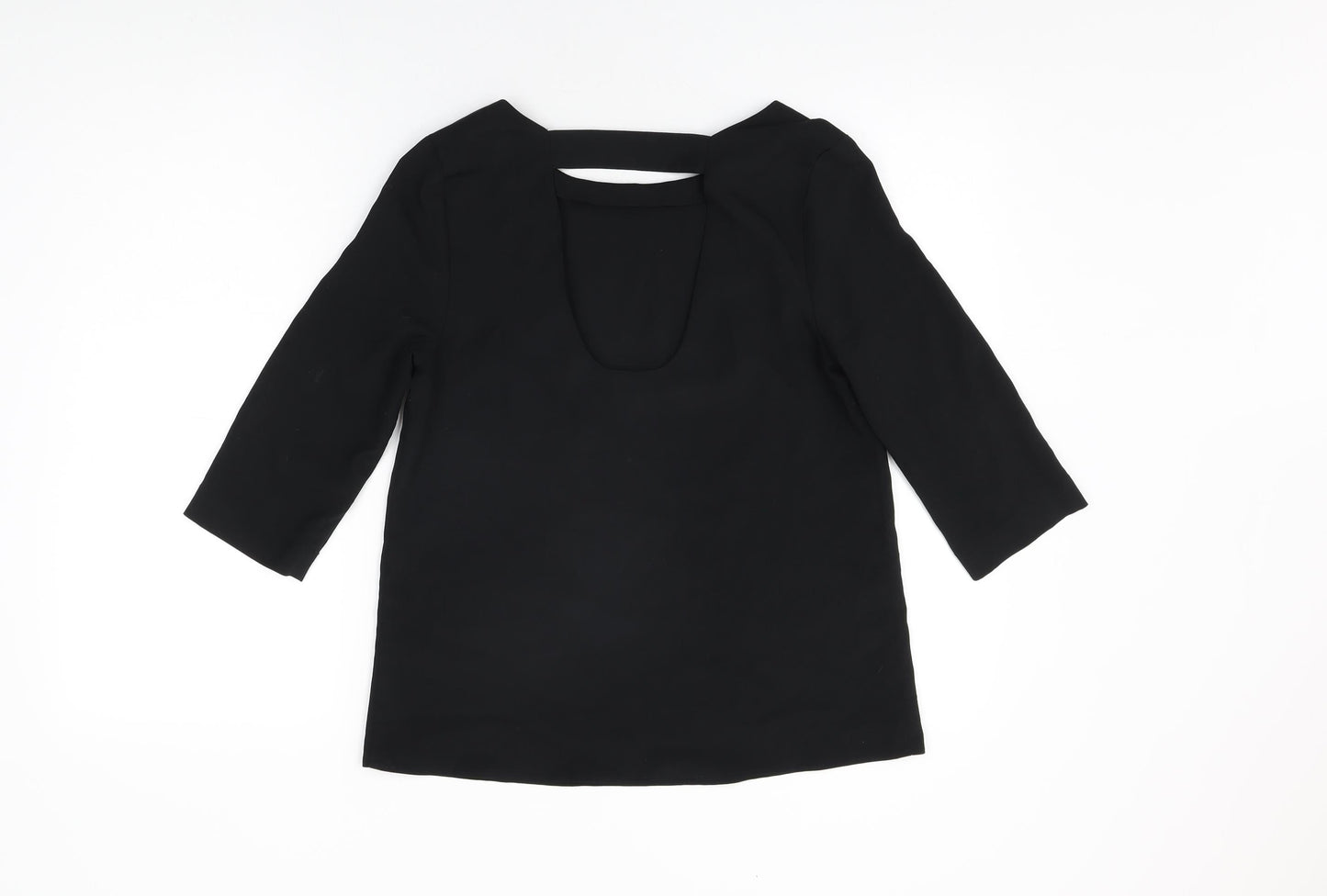 Womens UK Size 8 Topshop Black Basic Blouse