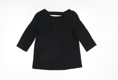 Womens UK Size 8 Topshop Black Basic Blouse