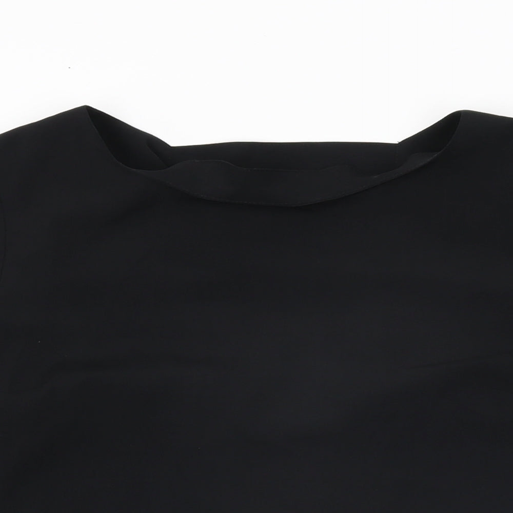 Womens UK Size 8 Topshop Black Basic Blouse