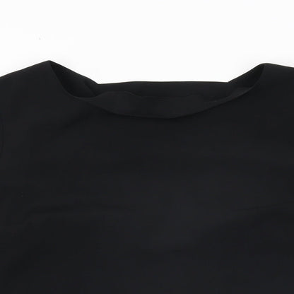 Womens UK Size 8 Topshop Black Basic Blouse